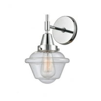 447-1W-PC-G534-Innovations Lighting-Oxford - 1 Light Wall Sconce-11 Inches Tall and 7.5 Inches Wide-Polished Chrome Finish-Seedy Glass Color