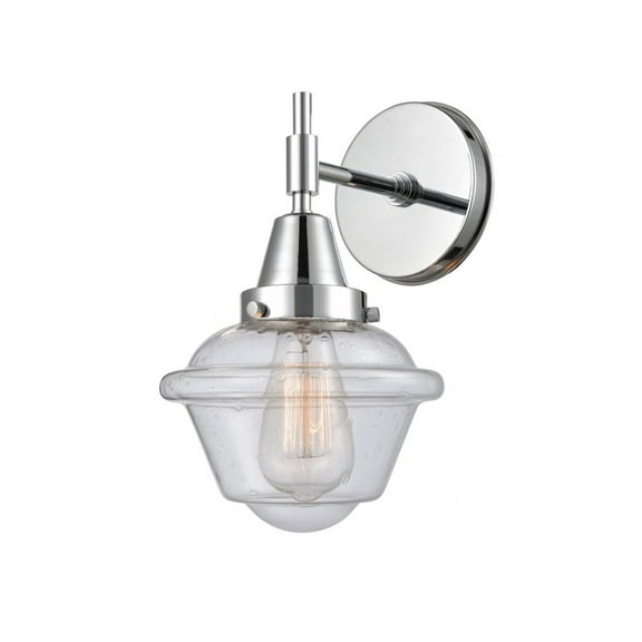 447-1W-PC-G534-Innovations Lighting-Oxford - 1 Light Wall Sconce-11 Inches Tall and 7.5 Inches Wide-Polished Chrome Finish-Seedy Glass Color