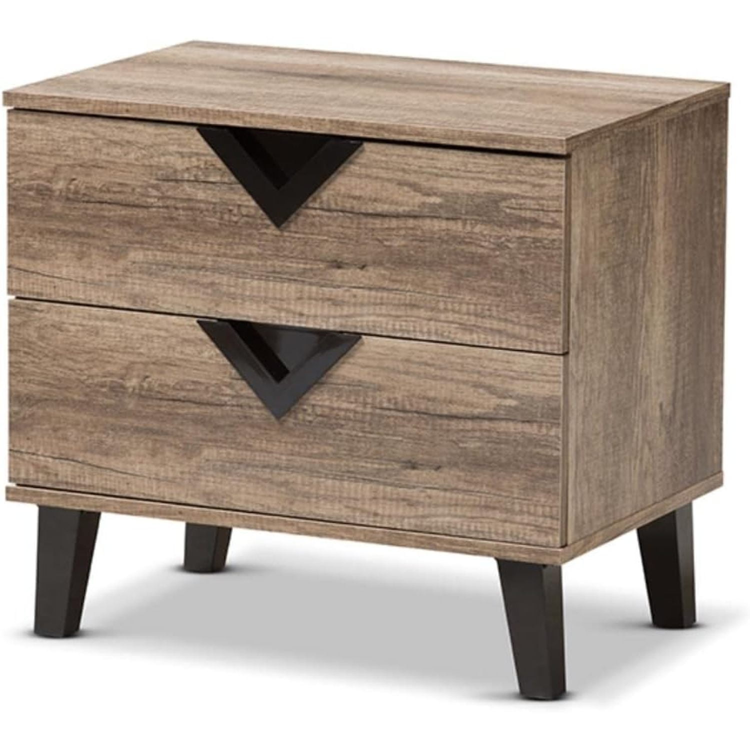 Swanson Light Brown Oak 2-Drawer Nightstand