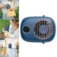 thumbnail image 4 of Ventilador personal USB para colgar cuello, ventilador perezoso, mini ventilador de escritorio con cordón ajustable, ventilador portátil de 3 ve Azul Macarena Ventilador de cuello colgante, 4 of 8