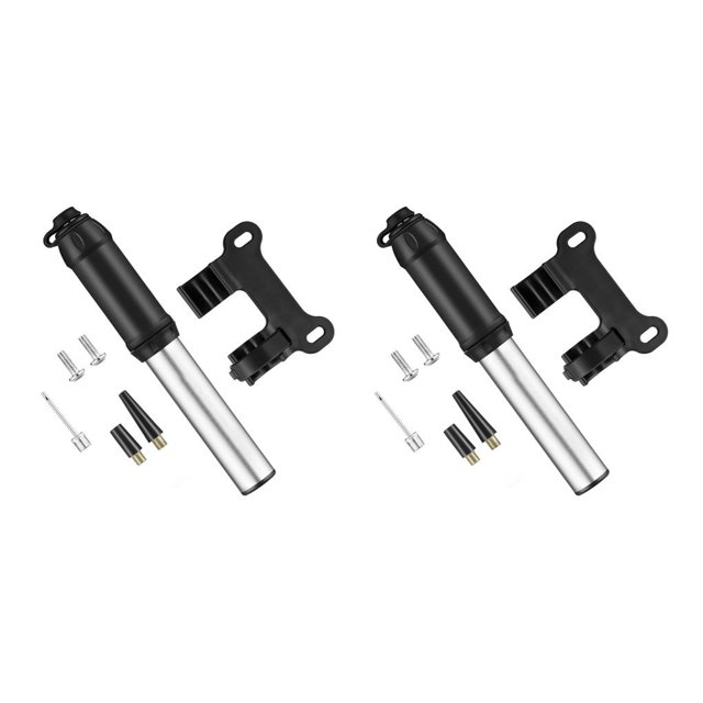 Greeniant Bomba de mano, accesorios de ciclismo de tamaño compacto, herramienta de inflado, manguera de válvula Presta para el hogar, inflador Plata 2Conjunto