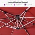 thumbnail image 6 of PURPLE LEAF 12FT Deluxe Round Patio Umbrella, Large Offset Cantilever Umbrella with 360° Rotation, Terra, 6 of 14
