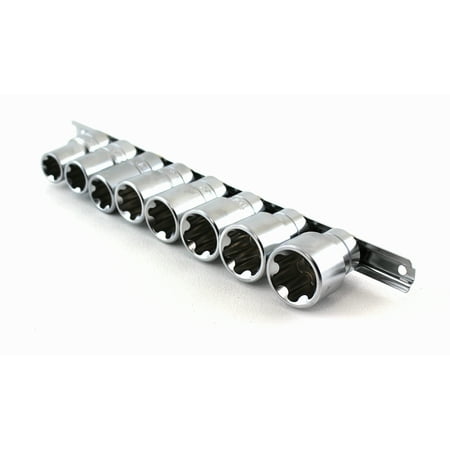 

TEMO 8 pc Torx Plus 18-32EP Socket 1/2 Inch (12.7 mm) Square Drive Auto Repair Impact Ready Tool