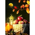 thumbnail image 2 of America Forever Autumn Night Garden Flag, 12.5 x 18 inches Double Sided, Lantern and Apple Basket Garden Flag, Harvest Moon Flags, Fall Outdoor Seasonal Flags Decorative for Yard, Lawn, Garden Decor, 2 of 5