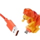 thumbnail image 1 of Cable cargador USB para teléfono móvil de 1,2 m con forma de mini perro para cargar smartphones Naranja tipo C, 1 of 9