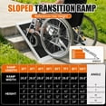thumbnail image 2 of 4FT Aluminum Wheelchair Ramp, Portable for Stairs & Cars, 800 lbs Capacity with Non-Slip Surface, 2 of 7