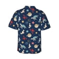 thumbnail image 3 of Uemuo Sea Creatures Printed Regular Fit Short Sleeve Casual Hawaiian Shirt for Men,Aloha shirt,Tropical shirt,Floral print shirt,Vacation Beach shirt-X-Large, 3 of 9