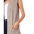 thumbnail image 3 of Chaleco ligero tejido con bolsas color Café AMAD Casual para mujer Talla L, 3 of 5