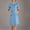 Light Blue5, variant on Kojanyu Women's Solid Lapel Midi Work Dress – Short Sleeve Button-Front with Dual Pockets