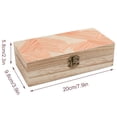 thumbnail image 2 of 7.9×2.3 In Wooden Boxes Durable Easy To Use Dustproof Prevent Slippery Delicate And Cabinet LightSalmon Geometric Lines_1, 2 of 8