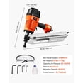 thumbnail image 5 of VEVOR 21° Pneumatic Framing Nailer – 2" to 3-1/2" Full Round Head, 80-120 PSI, 5 of 12