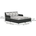 thumbnail image 2 of Outsunny Rattan Outdoor Daybed, Sunbed Loveseat with 4 Pillows, Light Grey, 2 of 9