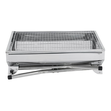 XYKA Charcoal Grill Barbecue Portable BBQ - Stainless Steel Folding BBQ Kabab Grill Camping Grill Tabletop Grill Hibachi Grill For Shish Kabob Portable Small Grill