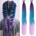 thumbnail image 2 of Synthetic Colorful Braiding Hair Pre Stretched 26 Inch Extensions for Stage Party Halloween Costume Cosplay (Pack of 2), 2 of 4