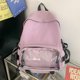 thumbnail image 5 of Mochila de estudiante para mujer, bolsas de libros escolares bonitas portátiles, Bolso para adolescentes (púrpura), 5 of 8