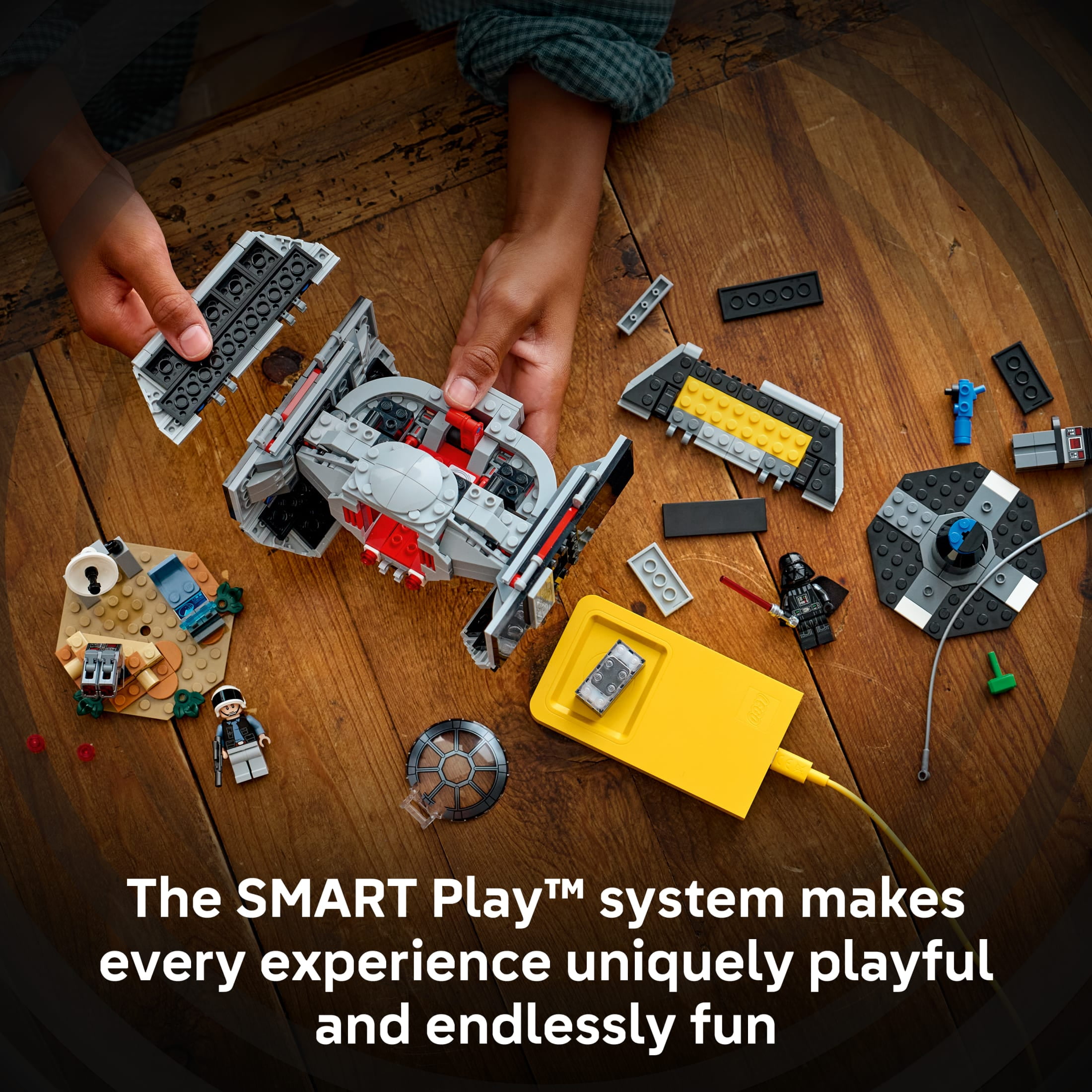 LEGO Star Wars SMART Play: Darth Vader’s TIE Fighter Interactive Building Toy - All-In-One Set - Reacts to How You Move and Play with a SMART Brick - Gift for Boys, Girls and Kids Ages 8+ - 75421