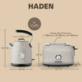 thumbnail image 5 of Haden Dorset 2 Slice Wide Toaster & Electric Water Kettle, Putty & Chrome, 5 of 12