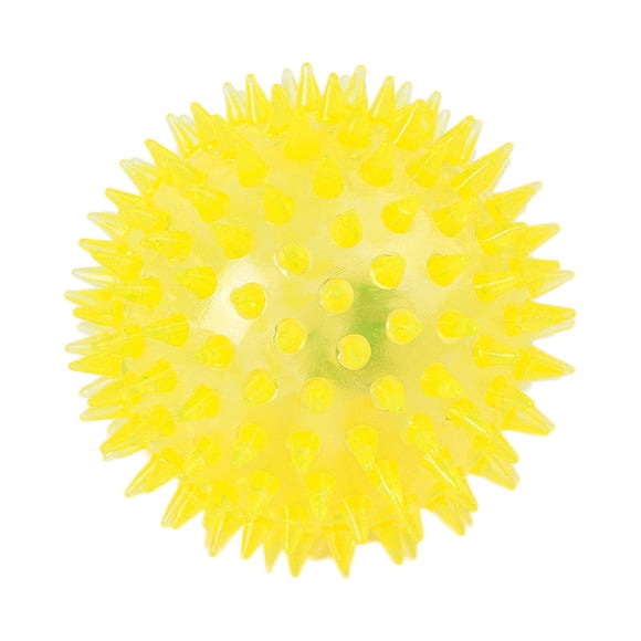 Pelota LED de PVC para mascotas, perros y cachorros, con luces intermitentes, juguete para perseguir, pelota con púas que rebota