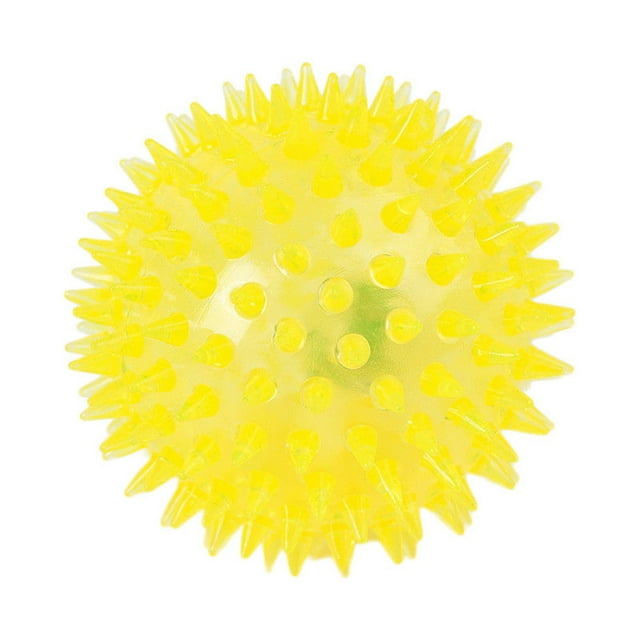 Pelota LED de PVC para mascotas, perros y cachorros, con luces intermitentes, juguete para perseguir, pelota con púas que rebota