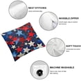 thumbnail image 6 of nygtbtfer Red Blue Stars American Print Throw Pillow Covers Soft Corduroy Pillowcase  Decorative Cushion Cover Modern Square Cushion Cases for Living Room Bed Sofa Bedroom Pillow Included White, 6 of 7