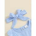 thumbnail image 5 of aturustex Infant Baby Girls Solid Casual Jumpsuit 0 3M 6M 12M 18M Newborn Long Sleeve Romper Crew Neck Ruffle Trim Bodysuits with Headband Toddler Little Girl Fashion Cute Soft Spring Autumn Clothes, 5 of 6