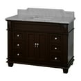 thumbnail image 4 of Elizabeth 48" Bathroom Vanity with Chocolate Cabinet and Carrara Marble Top, 4 of 6