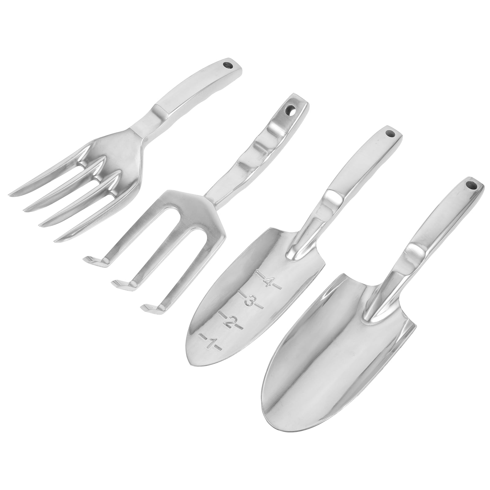 LABSERRON 1Set Small Gardening Tools Metal Yard Tools For Hiking Outdoor Activities With Ergonomic Handles Silver