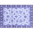 thumbnail image 1 of Ahgly Company Indoor Rectangle Abstract Blue Modern Area Rugs, 2' x 4', 1 of 4