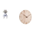 thumbnail image 1 of Estatua de nórdico, reloj de pared de madera maciza, diseño creativo, adorno decorativo para estantería, entrada, sala de estar, decoración, 1 of 8