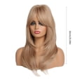thumbnail image 3 of Wig with Bangs, Wigs for Women, Lace Front Wigs Human Hair Pre Plucked 26 Inch Body Lace Front Wigs Frontal Wigs Human Hair Wigs For Women Glueless Wigs Human Hair Pre Plucked, 3 of 6