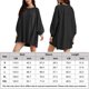 thumbnail image 2 of Vestido Mujer Casual Corto Color Sólido Cuello Redondo Traje Diario Básico Kuymtek  Negro T L para Mujer, 2 of 9