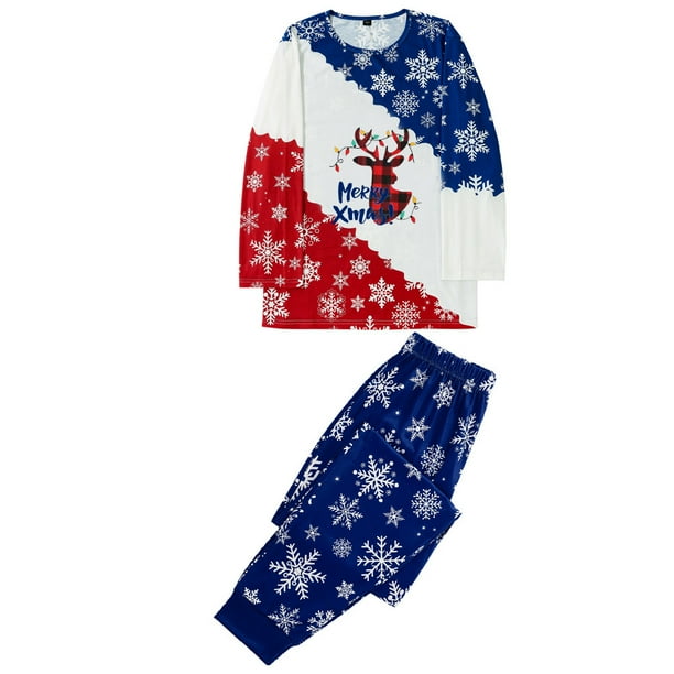 Pijamas de Navidad Para Hombres de La Familia Conjunto A Juego Pjs Para Conjunto Top Pantalones Largos Conjuntos de Ropa de Dormir Odeerbi ODB152635
