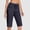 Blue, variant on Women's Pedal Pushers Capri Pants Drawstring Waist with Pockets Side Slits Loose Fit Lightweight Casual Summer Cropped Pants Comfortable Elastic Pull-on Everyday Beach Active Wear Black XL