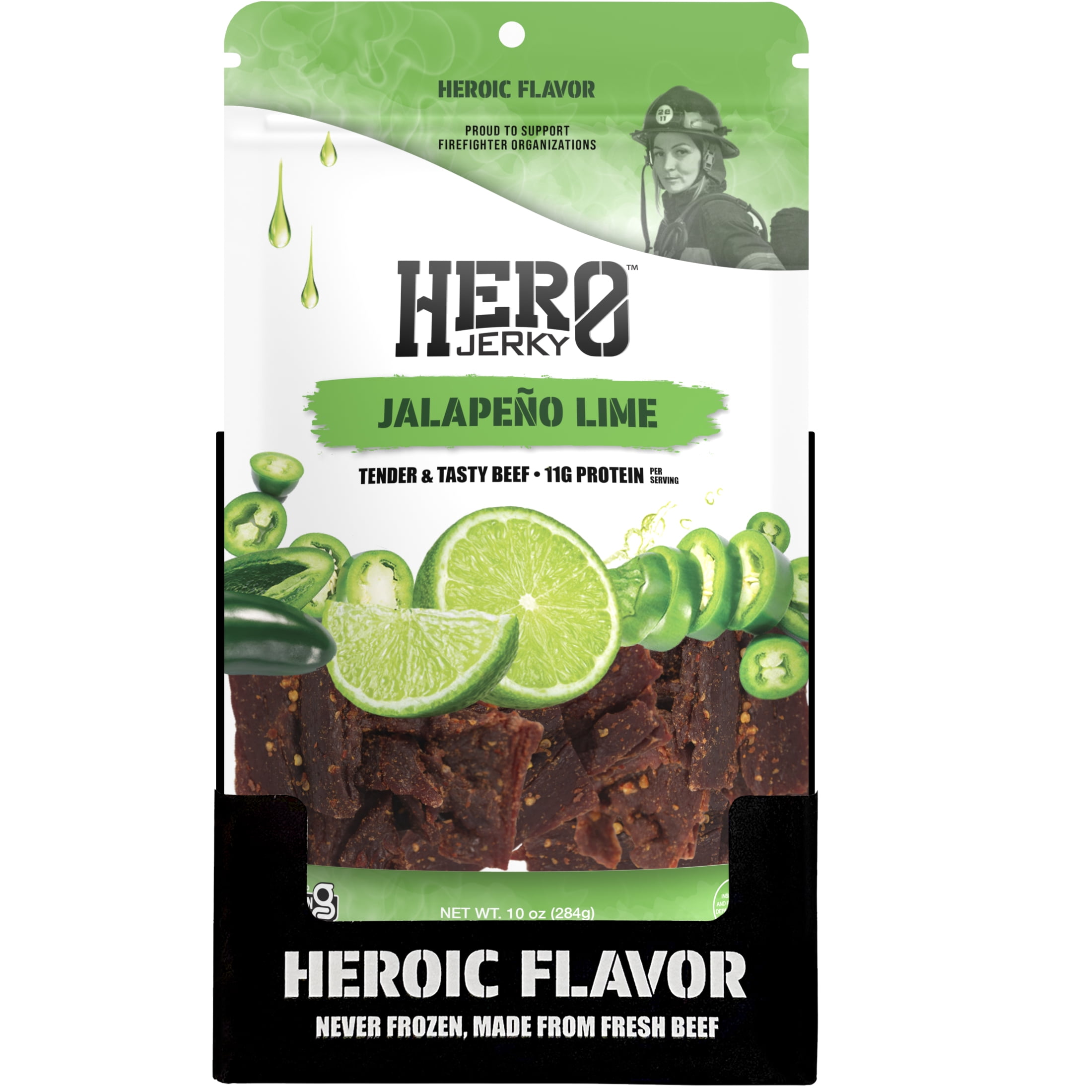 Hero Jalapeno Lime Beef Jerky 10oz Resealable Bag