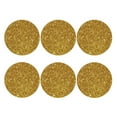 thumbnail image 2 of Disketp Gold Glitter Funny Coasters,6 Pcs Leather Coasters With Holder, Perfect Housewarming Hostess Gifts,Protect Furniture From Water Marks Scratch And Damage, 2 of 9