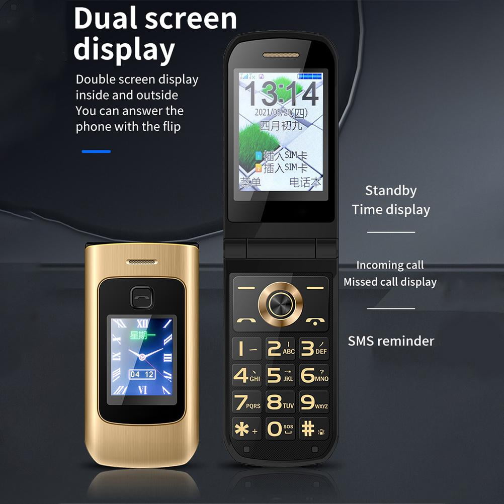 Buy GSM 2G Flip Mobile Phone for Elderly Dual Display 4800mAh Big