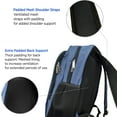 thumbnail image 6 of DALIX Back to School College Large Backpack in Navy Blue 3 Pack Assorted Cotton Face Masks, 6 of 7