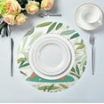 thumbnail image 3 of SKYSONIC Tropical Leaf Sloth Round Placemats for Dining Table Non-Slip Heat-Resistant Polyester Table Mats Set of 6 Washable Table Mats for Kitchen Dining Table Decoration, 3 of 5