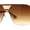 Gold Tortoise / Brown, variant on Urbane Slick Rimless Flat Top Racer Shield Baller Sunglasses Gold White Brown
