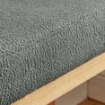 thumbnail image 4 of Compact Dark Gray Entryway Bench with Solid Wooden Frame & Soft Cushion, Small Bedroom Ottoman Bench for Limited Spaces, 4 of 7