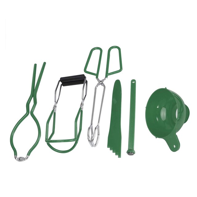 FLhrweasw Kit para conservas Elevador tarros para conservas con agarre Clip anti-Quemaduras 6 piezas (Verde)