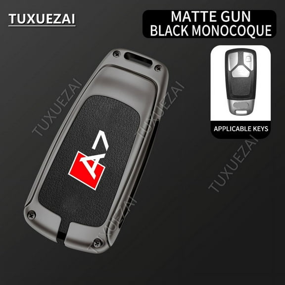 For Audi A7 Car Remote Key Cover Case Zinc Alloy Leather B style 3 buttons Car Key Cover High-quality Case Key Shell