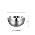 thumbnail image 3 of Yalilong Set of 2 Heat Insulated Stainless Steel Bowls, SUS 304, Double Walled Multipurpose, Perfect Snack Bowls for Serving Ice Cream or Hot Soup, Cereal, Rice, Noodles, Salad (12 ounces), 3 of 6