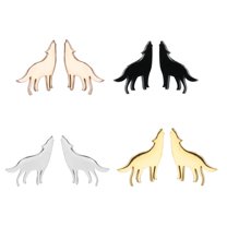 Mall of Style - Wolf Earrings for Women - Wolves Jewelry Studs (Wolf)