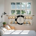 thumbnail image 3 of Japanese Style Tier Curtains 36 Inch Length, Grey Farmhouse Owl Birds Branches Cafe Short Curtains for Bathroom Over Sink, Small Kitchen Curtain Light Filtering Tiered Drapes 2 Panels 27.5"Wx36"L, 3 of 8