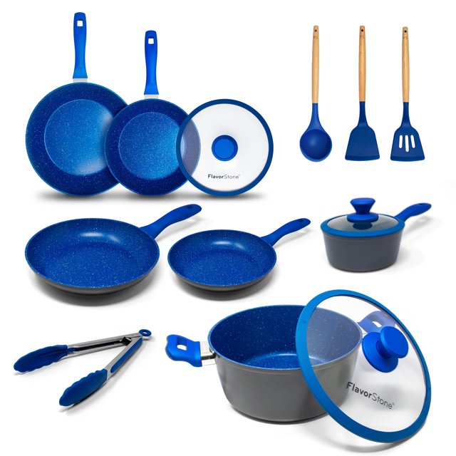 Batería De Cocina FLAVORSTONE Ligth Set 16 Piezas color Azul