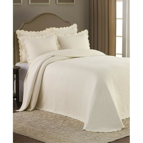 Lamont Home Claire Matelasse 100 Cotton Portugal Pillow Sham STANDARD Ivory