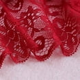 thumbnail image 3 of WZXFASHION Bas Creux Aguichant Confortable Nœud Volant Dentelle Taille sous-Vêtements Femmes Culottes Femmes Culottes Rouges m, 3 of 8
