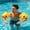 Yellow-YE, variant on MMJ Inflatable Swim Armbands Floaties PVC Double Air Chamber Safety Sleeves Thickened Wearable Beginner