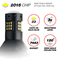thumbnail image 4 of Error Free 7443 Type-1 Switchback White-Yellow Front Turn signal LED Light Bulbs, 4 of 10
